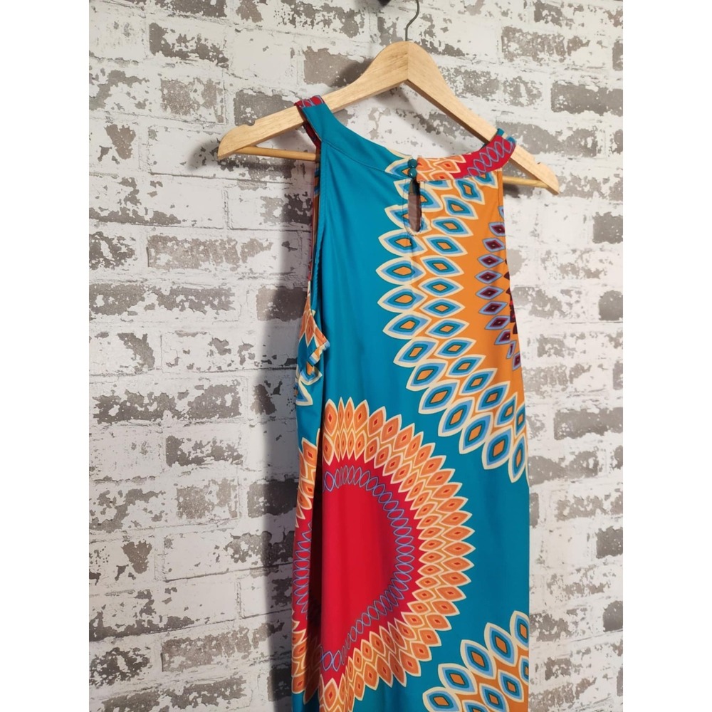 ARYEH Anthropologie Sun Dress Size Large‎ Coloful Stretch Comfy Jersey Boho - Picture 7 of 13